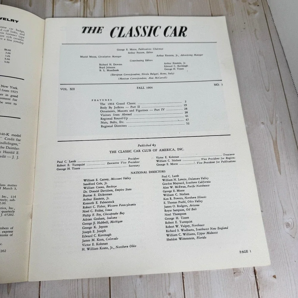 The Classic Car 1964 Full Year Set Vol XII Quarterly Magazines Auto History